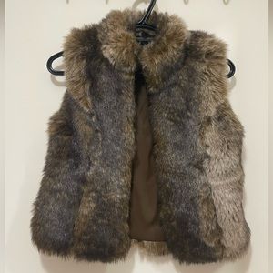 REVERSIBLE Faux Fur Vest, fits like an xxs-xs
